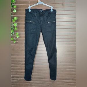 Sanctuary "Ace Utility" Black Skinny Mid/Hi Rise Stretch Womens Jeans Size 28